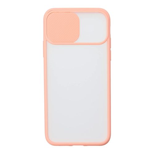 StraTG Clear and Pink Case with Sliding Camera Protector for iPhone X / XS - Stylish and Protective Smartphone Case