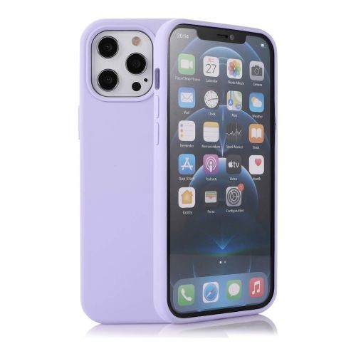 StraTG Light Purple Silicon Cover for iPhone 12 Pro Max - Slim and Protective Smartphone Case 