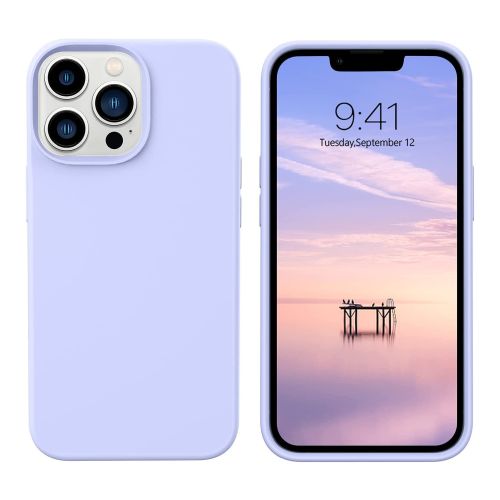 StraTG Lavender Silicon Cover for iPhone 13 Pro Max - Slim and Protective Smartphone Case 