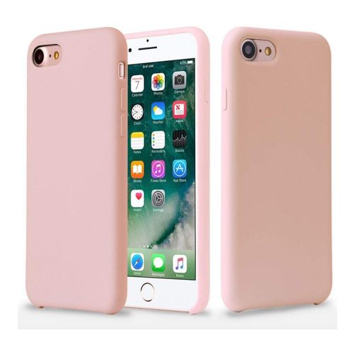 StraTG Pink Silicon Cover for iPhone 7 / 8 / SE 2020 / SE 2022 - Slim and Protective Smartphone Case 