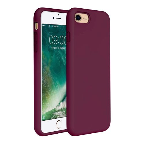 StraTG Brown Silicon Cover for iPhone 7 / 8 / SE 2020 / SE 2022 - Slim and Protective Smartphone Case 