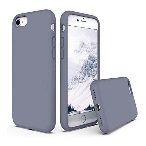 StraTG Grey Silicon Cover for iPhone 7 / 8 / SE 2020 / SE 2022 - Slim and Protective Smartphone Case 