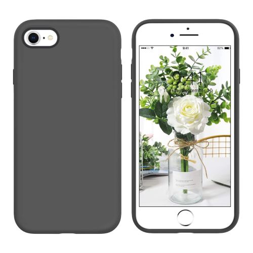 StraTG Dark Grey Silicon Cover for iPhone 7 / 8 / SE 2020 / SE 2022 - Slim and Protective Smartphone Case 