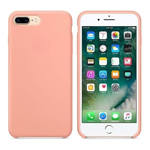 StraTG Pink Silicon Cover for iPhone 7 Plus / 8 Plus - Slim and Protective Smartphone Case 