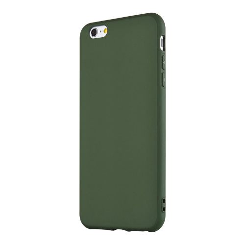StraTG Dark Green Silicon Cover for iPhone 6 Plus / 6S Plus - Slim and Protective Smartphone Case 