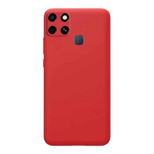 StraTG Red Silicon Cover for Infinix smart 6 - Slim and Protective Smartphone Case with Camera Protection