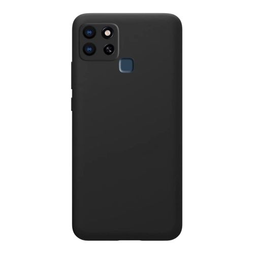 StraTG Black Silicon Cover for Infinix smart 6 - Slim and Protective Smartphone Case with Camera Protection