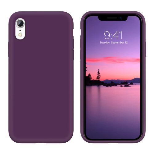 StraTG Purple Silicon Cover for iPhone XR - Slim and Protective Smartphone Case [Feature]