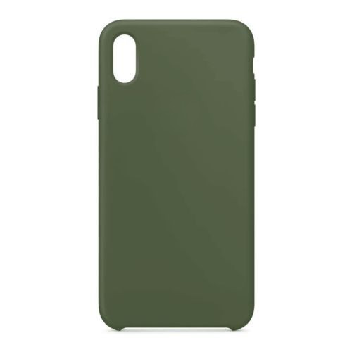 StraTG Khaki Silicon Cover for iPhone X / XS - Slim and Protective Smartphone Case 
