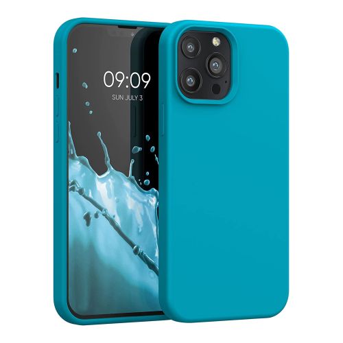 StraTG Dark turquoise Silicon Cover for iPhone 13 Pro Max - Slim and Protective Smartphone Case 