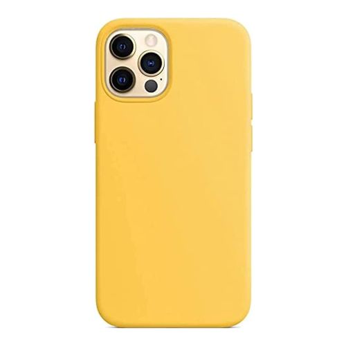 StraTG Honey Yellow Silicon Cover for iPhone 13 Pro Max - Slim and Protective Smartphone Case 