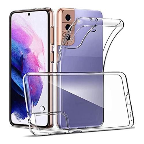 [MACO-700803] StraTG Transparent Silicon Cover for Samsung S21 Plus - Slim and Protective Smartphone Case 
