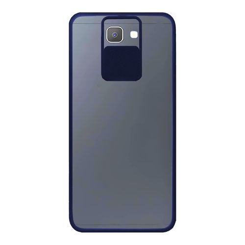 [MACO-701854] StraTG Clear and Dark Blue Case with Sliding Camera Protector for Samsung J7 Prime - Stylish and Protective Smartphone Case