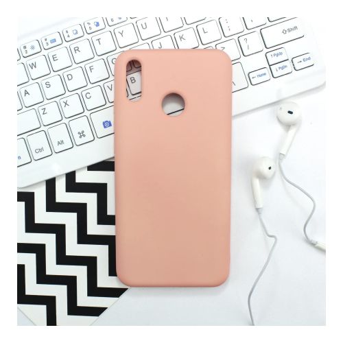 [MACO-701861] StraTG Light Pink Silicon Cover for Huawei Y9 2019 - Slim and Protective Smartphone Case 