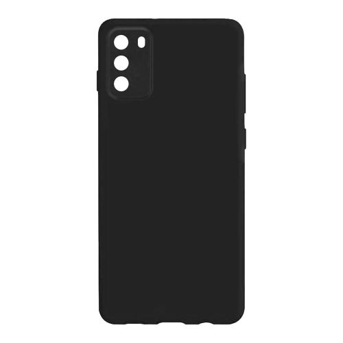 [MACO-701863] StraTG Black Silicon Cover for Xiaomi Poco M3 - Slim and Protective Smartphone Case with Camera Protection
