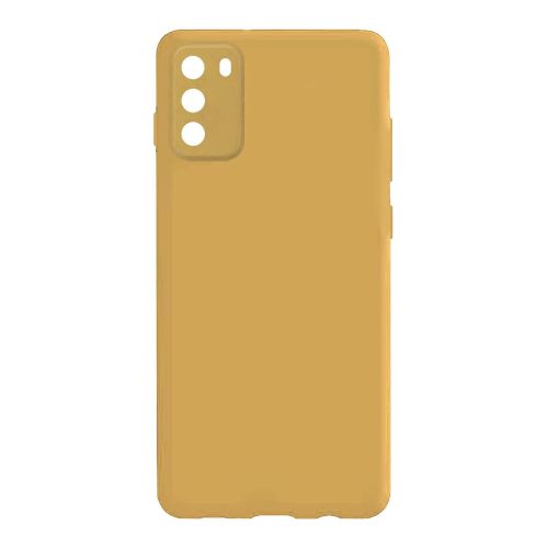 [MACO-701864] StraTG Yellow Silicon Cover for Xiaomi Poco M3 - Slim and Protective Smartphone Case with Camera Protection