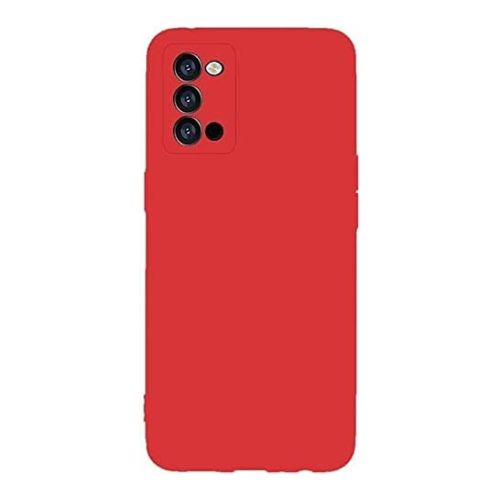[MACO-701866] StraTG Red Silicon Cover for Xiaomi Poco M3 - Slim and Protective Smartphone Case with Camera Protection