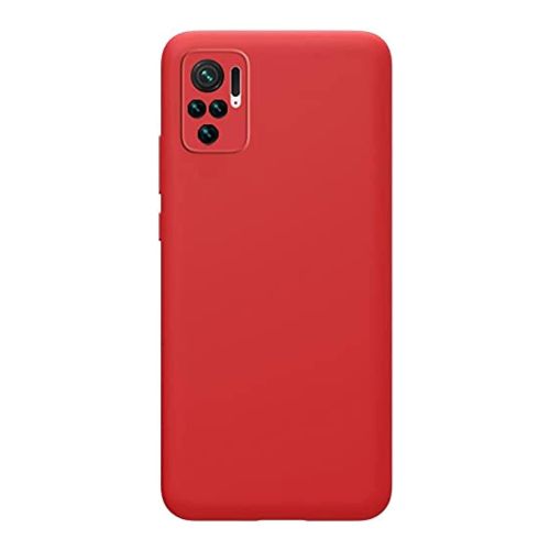 [MACO-701871] StraTG Red Silicon Cover for Xiaomi Redmi Note 10 / Note 10s - Slim and Protective Smartphone Case with Camera Protection