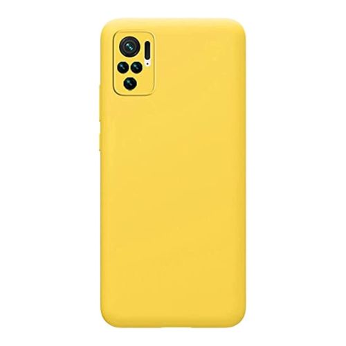 [MACO-701872] StraTG Yellow Silicon Cover for Xiaomi Redmi Note 10 / Note 10s - Slim and Protective Smartphone Case with Camera Protection