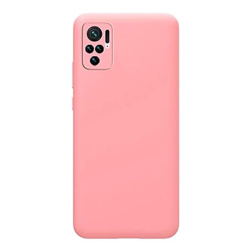 [MACO-701873] StraTG Pink Silicon Cover for Xiaomi Redmi Note 10 / Note 10s - Slim and Protective Smartphone Case with Camera Protection
