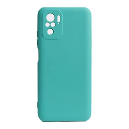 [MACO-701874] StraTG Turquoise Silicon Cover for Xiaomi Redmi Note 10 / Note 10s - Slim and Protective Smartphone Case with Camera Protection