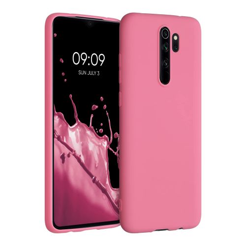 [MACO-701878] StraTG Hot Pink Silicon Cover for Xiaomi Redmi Note 8 Pro - Slim and Protective Smartphone Case 