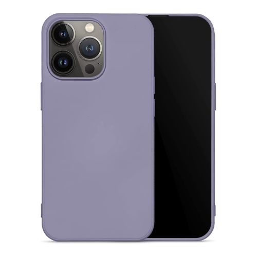 [MACO-701906] StraTG Grey Silicon Cover for iPhone 13 Pro - Slim and Protective Smartphone Case 
