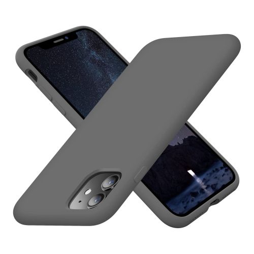 [MACO-701920] StraTG Dark Grey Silicon Cover for iPhone 11 - Slim and Protective Smartphone Case 