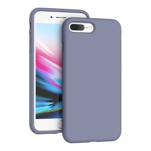 [MACO-701947] StraTG Grey Silicon Cover for iPhone 7 Plus / 8 Plus - Slim and Protective Smartphone Case 