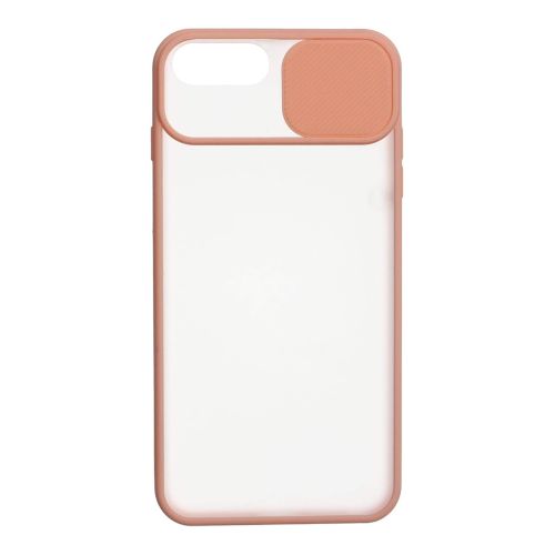 [MACO-701959] StraTG Clear and Salmon Case with Sliding Camera Protector for iPhone 6 Plus / 6S Plus - Stylish and Protective Smartphone Case