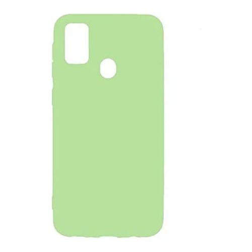 [MACO-701977] StraTG Light Green Silicon Cover for Samsung M31 - Slim and Protective Smartphone Case 