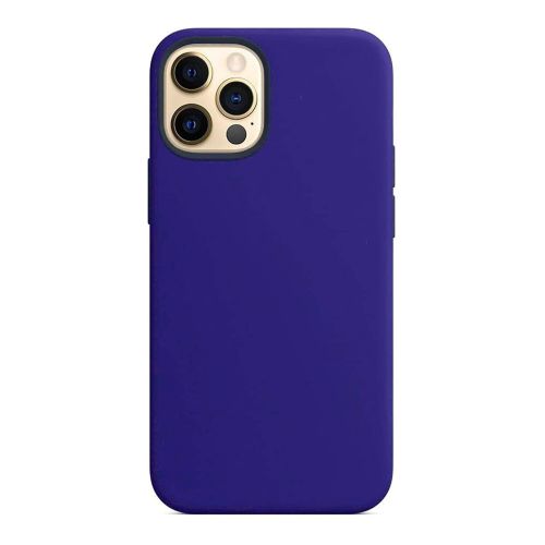[MACO-701997] StraTG Royal Blue Silicon Cover for iPhone 12 Pro Max - Slim and Protective Smartphone Case [Feature]