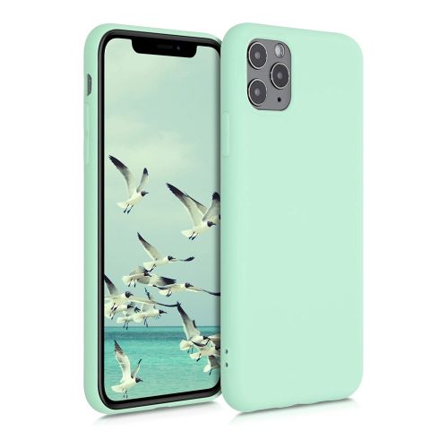 [MACO-702024] StraTG Turquoise Silicon Cover for iPhone 11 Pro Max - Slim and Protective Smartphone Case 
