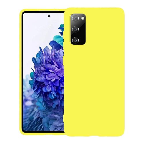 [MACO-702051] StraTG Yellow Silicon Cover for Samsung S20 FE 2020 / S20 FE 2022 / S20 FE 5G - Slim and Protective Smartphone Case 