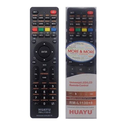 [RCUR-702421] Huayu Universal TV Remote Control - Easy-to-Use and Compatible with Most TV Brands Samsung, LG, Sony, Panasonic, HAIER, Toshiba, Philips 3D Smart TV Screen Netflix APPS Buttons